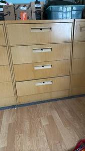 lot 1231 image: Metal McCalls Cabinets 37 Inches tall, 27 12 Inches wide and 25 inches deep