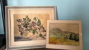 lot 1247 image: Two Watercolors