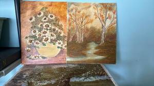 lot 1249 image: Two paintings each 20 x 16 and a print