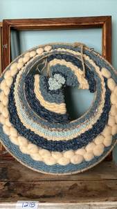 lot 1251 image: Craft Wall Hanging and Three wooden frames 27 x 20