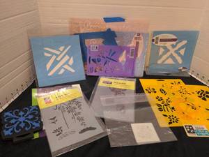 lot 1436 image: Plastic stencil plates