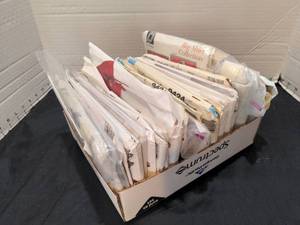 lot 1443 image: Box of XXL clothing patterns Lot 2