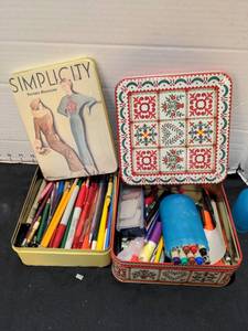 lot 1469 image: Pens and pencils in tins