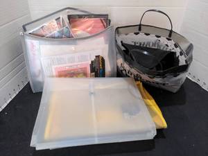 lot 1484 image: Craft patterns, leather scrap and organizers