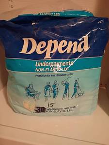 lot 1608 image: Depends Undergarments Non Elastic Leg