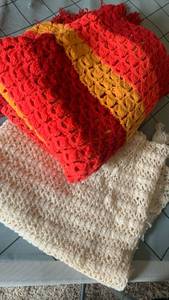 lot 1826 image: Crocheted throw blankets