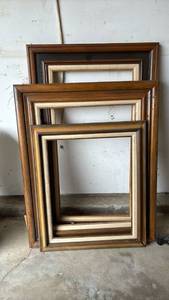 lot 2003 image: Three wooden picture frames