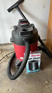 lot 2005 image: Shop-Vac 2.0 WetDry Vacuum with Foam Sleeve