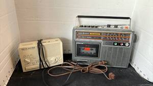 lot 2016 image: Dream Machne and GE radio and cassette recorder