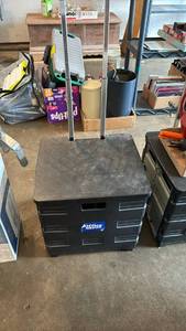 lot 2203 image: Office Depot Black Plastic Storage Dollie