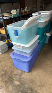 lot 2208 image: Five Storage bins