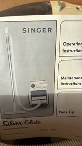 lot 2341 image: Singer Silver Glide C-16 Vacuum and a Hobby vacuum