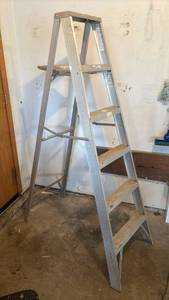 lot 2400 image: 6 Foot Aluminum Step Ladder