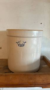 lot 2410 image: Crown Mark Stoneware Crock