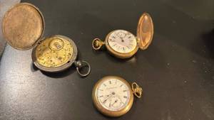 lot 1956 image: Pocket watches some need repaired