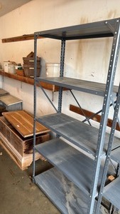 lot 2412 image: Another Industrial Steel Storage Rack System 6ft x 1.5 x 3 ft