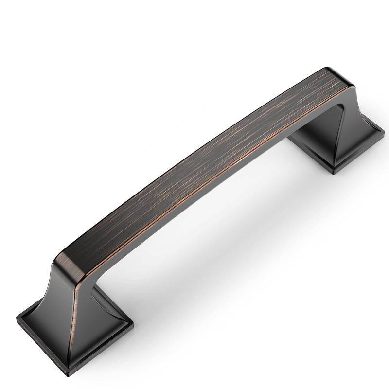 lot 46610 image: Amerdeco 10 Pack Kitchen Cabinet Handles Oil Rubbed Bronze Cabinet Pulls 3.75 Inch(96mm) Hole Center Cabinet Hardware for Bathroom Drawer Pulls Dresser Pulls AM0002