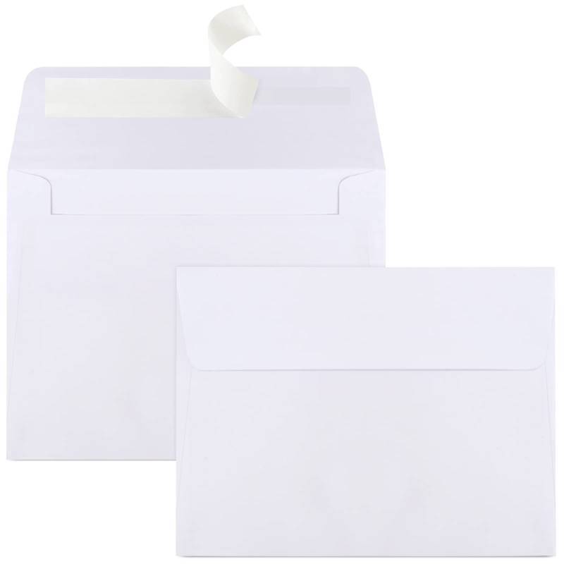 lot 39194 image: Invitation Envelopes, A2 Envelopes White, Postcard Envelope, Envelope for 4.5x5.5 Cards, Envelopes for Invitations, Self Seal for Photos RSVP, Greeting Cards 4 packs