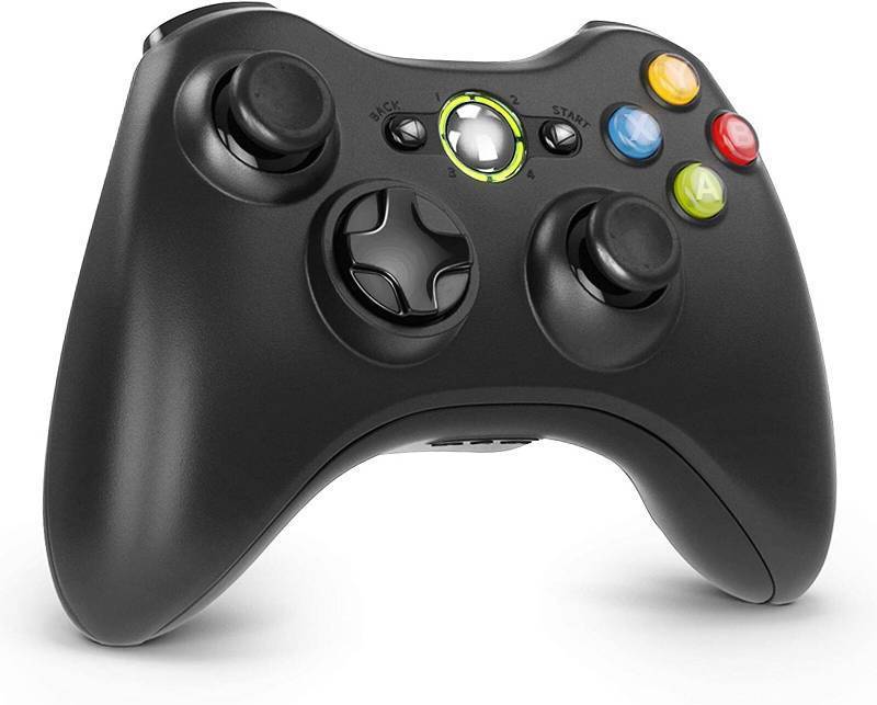 lot 24333 image: Etpark Wireless Controller for Xbox 360, Xbox 360 Joystick Wireless Game Controller for Xbox 360 & Slim Console and PC Windows XP7810(Black) - Retail $23