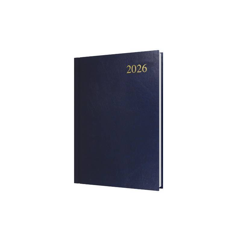 lot 39787 image: Collins - Essential - 2026 12 Month Calendar Year Planner, Day-To-Page Diary, A5 Hard Cover - Dark Blue (ESSA51.65-26) - Retail $26