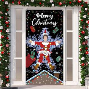 lot 26738 image: Griswold Family Cousin Eddie Christmas Vacation Door Cover - Funny Christmas Banner Decor for Home & Party - Retail $10