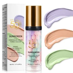lot 51411 image: 3-in-1 Primer for Face Before Makeup, SPF 50 PA, Protector Solar Con Color, Tone Up Makeup Base & Sunscreen Blurs Imperfections, Oil Control, Radiance Skin, Pore Blurring, Vegan, 40g - Retail $10