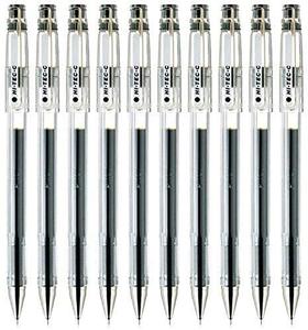 lot 51412 image: Pilot Hi-Tec-C 04 Gel Ink Pen, Ultra Fine Point 0.4mm, Black Ink, Value Set of 10 - Retail $18