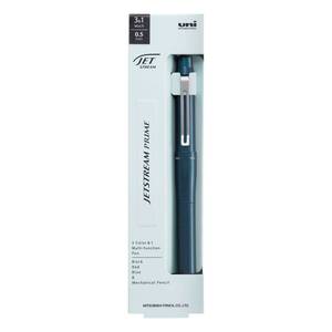 lot 51416 image: Uni Jetstream Prime 3&1 Multifunction Ballpoint Pen, Equipped with 0.5mm Oil-Based Ink (Black, Red, Blue), 0.5mm Mechanical Pencil, Metal Body, Dark Navy, MSXE4-5500-05D.9