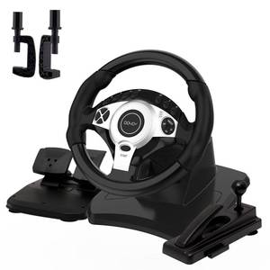 lot 63132 image: NBCP Racing Wheel with 270900° Rotation, PC Steering Wheel with Pedals, Dual-Motor Vibration & Gear Shifter for Xbox Series XS, Xbox One, PS4, PS3, PC, Switch, Xbox 360 Driving Sim Experience - Retail $95