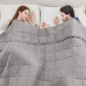 lot 63133 image: anfie Weighted Blanket KingQueen Size for Adults (80x87 20lbs Grey),Cooling Heavy Blanket for Sleeping Perfect for 190-210 lbs, Breathable Blanket for Adults & Couple All Season, Machine Washable - Retail $48