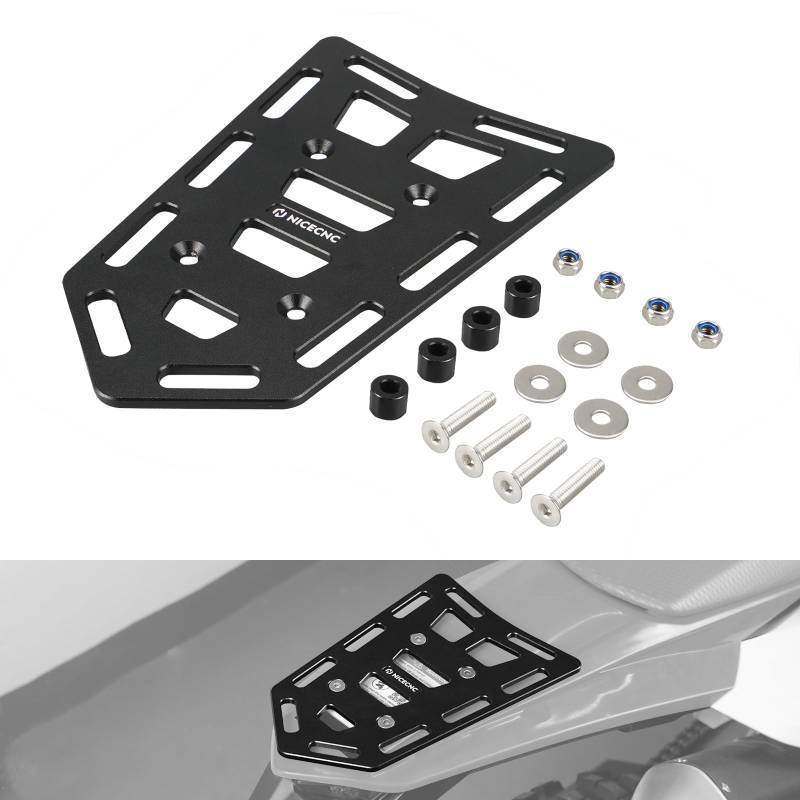 lot 26333 image: NICECNC Motorcycle Luggage Rack & Trunk Mount 6061 Aluminum Compatible with KTM 125-530 EXCXC,Compatible with Honda CR CRF CRFX 125 250 450,Compatible with Yamaha YZ YZF WRF 125 250 450,See Fitment - Retail $36