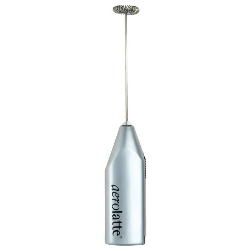 lot 26371 image: Aerolatte Steam-Free Milk Frother, Satin Finish, 188 Stainless Steel Whisk, BPA-Free Plastic Housing, Batteries Included - Retail $25