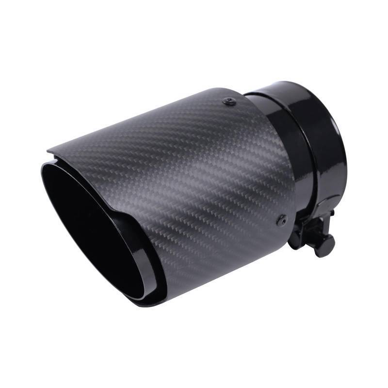 lot 26373 image: Carbon Fiber Exhaust Tip 2 Inlet to 4Outlet, Universal Tailpipe 2 Inch Exhaust Muffler Tip (Matte) - Retail $30