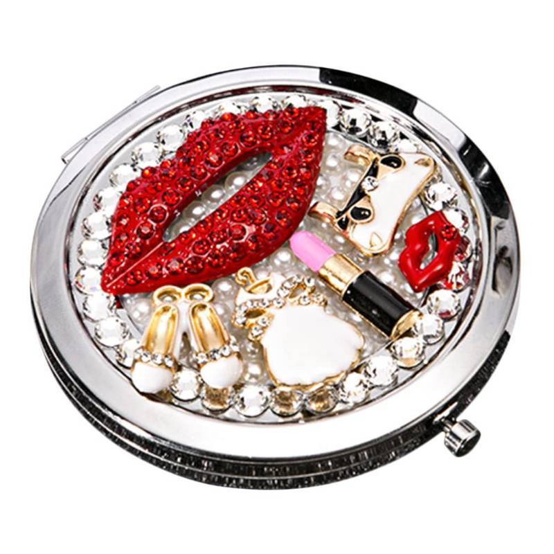 lot 32469 image: Beaupretty Travel Purse Mirror Lips Compact Mirror Compact Double Sides Mirror for Women - Retail $15