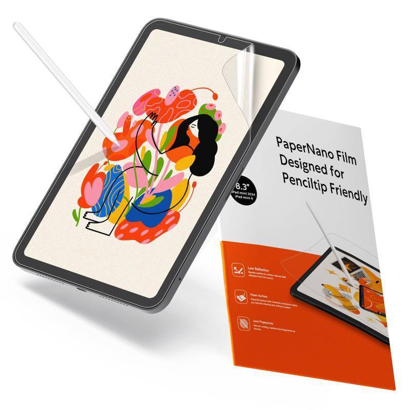 lot 32480 image: KCT 2 Pack Paperfeel Screen Protector Compatible with iPad Mini 7 (A17 Pro) & iPad Mini 7th6th (8.3 inch), Anti-Glare & Matte Film for DrawingWriting, Compatible with Apple Pencil - Retail $8