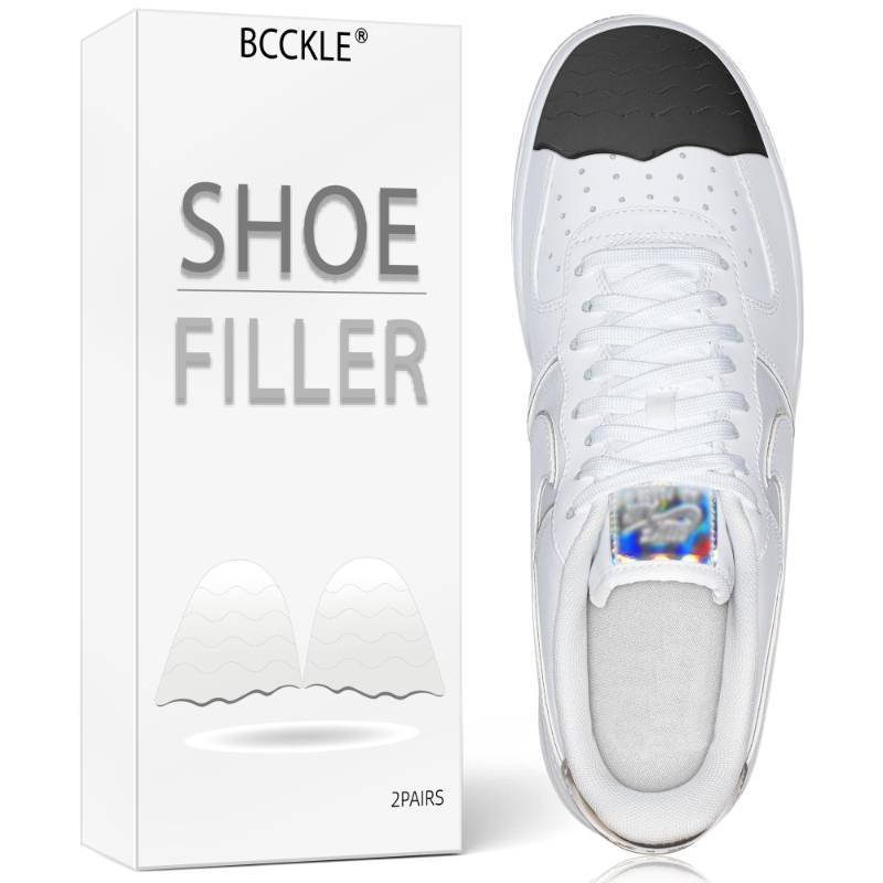 lot 32537 image: Shoe Fillers Inserts for Loose Shoes - Anti Slip Toe & Heel Pads with Ergonomic Design  Adjustable Insoles for Big Shoes Prevent Heel Slippage  Unisex Comfort. 4pcs - Retail $10
