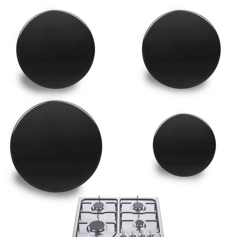 lot 32538 image: 4PCS Surface Burner Caps Set Replacement Compatible with GE Gas RangeStoveOven, with 3.5 inches wb29k10006-1 Cap, 3.2 inches wb29k10001-2 Caps, 2.6 inches wb29k10009-1 Cap, Maintain Cooking State - Retail $24
