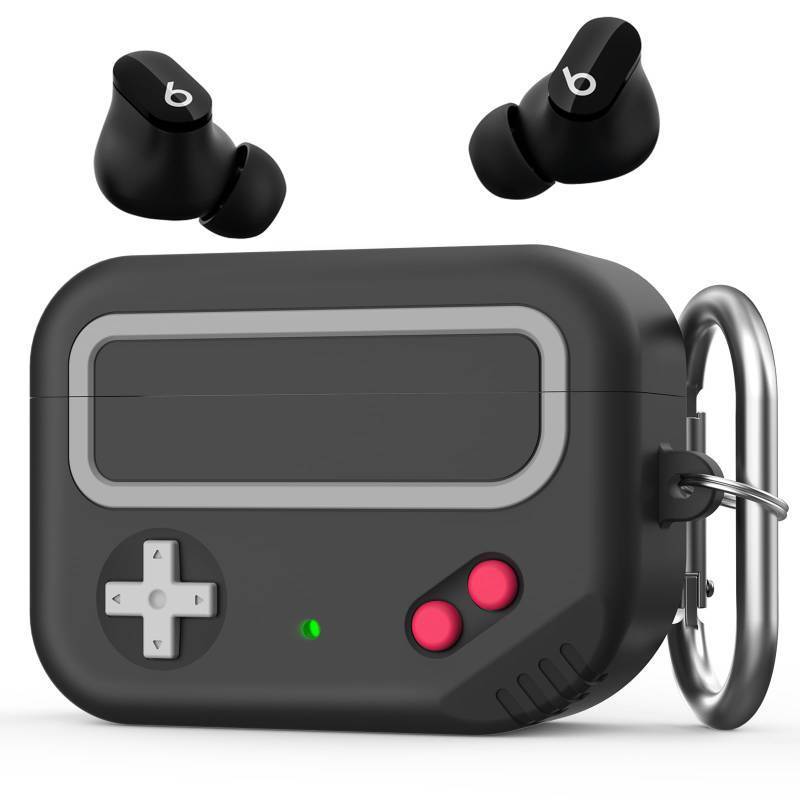 lot 51060 image: TRONWIN Beats Studio Buds Case - Retro Design Protective Case Cover with Keychain Compatible with Beats Studio Buds 2021 & Buds Plus 2023 (Black) - Retail $14