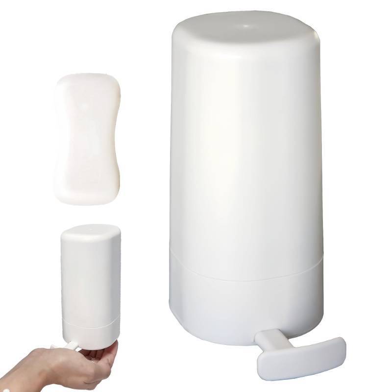 lot 59267 image: Soap Grinder Box with Built-in Blade - Hygienic, Wall-Mountable Soap Holder with Adjustable Powder Dispensing for Home - No Wet Soap, Compact & Practical - Retail $9