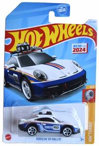 lot 40595 image: Hot Wheels Porsche 911 Rallye, HW Turbo 55 WhiteBlue 172250 - Retail $7