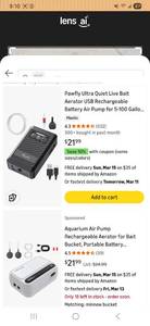 lot 40606 image: Pawfly USB Rechargeable Bait Aerator - Retail $21