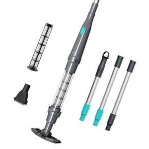 lot 49631 image: Handheld Spa Hot Tub Vacuum- Cordless Small Above Ground Pool Cleaner with 2 Brush Heads, 90 Mins Running Time, 12 GallonsMin Powerful Suction, Ideal for Cleaning Debris and Sand Underwater, Black - Retail $70
