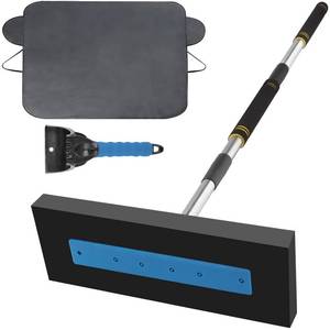 lot 49634 image: Gzlozak Car Snow Brush and Ice Scraper, 42 to 87 Snow Broom for Car Non Scratch SUV Truck with Ice Scraper and Windshield Snow Cover Foam Brush Head for No Scratch Cleaning Black