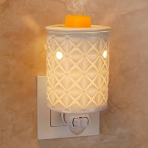 lot 51443 image: STAR MOON Ceramic Wax Melt Warmer, Plug in Wax Warmer for Scented Wax, Scentsy Wax Warmer for Fragrance Oil, Night Light Wax Burner Decoration with Two Bulbs - Retail $10