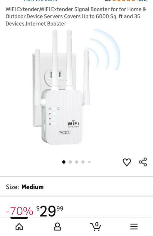 lot 49298 image: WiFi Extender,WiFi Extender for Home & Outdoor - Retail $22