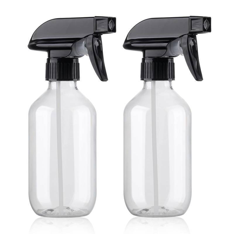 lot 40318 image: Teyssor Spray Bottles Water Spray Bottle 2 Packs- BPA Free -10 oz300 ml Plastic Refillable Containers Fine Mist Small Spray Bottle with Adjustable Nozzle for Hair, Cooking, Cleaning - Retail $7