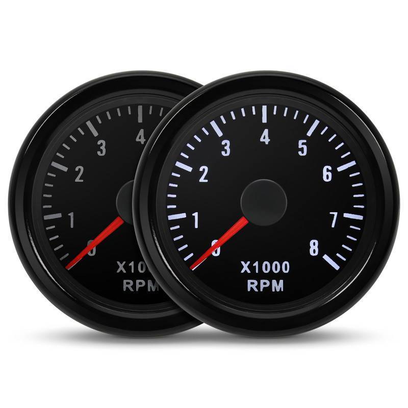 lot 40429 image: RPM Tachometer 2-116 52mm Automotive Tachometer for Car 8000 RPM Tach Gauge Interior 2 Tach Gauge for 2-8 Cylinder Gas Powered Engines - Retail $32