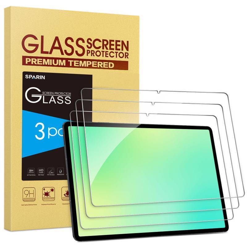 lot 51138 image: SPARIN 3 Pack Screen Protector for Samsung Galaxy Tab A11 Plus (A11)A9 Plus (A9) 5G 11 Inch 20252023, Case Friendly Tempered Glass Tablet Film, Anti Scratch, (SM-X230X235X236BX210X216X218) - Retail $8