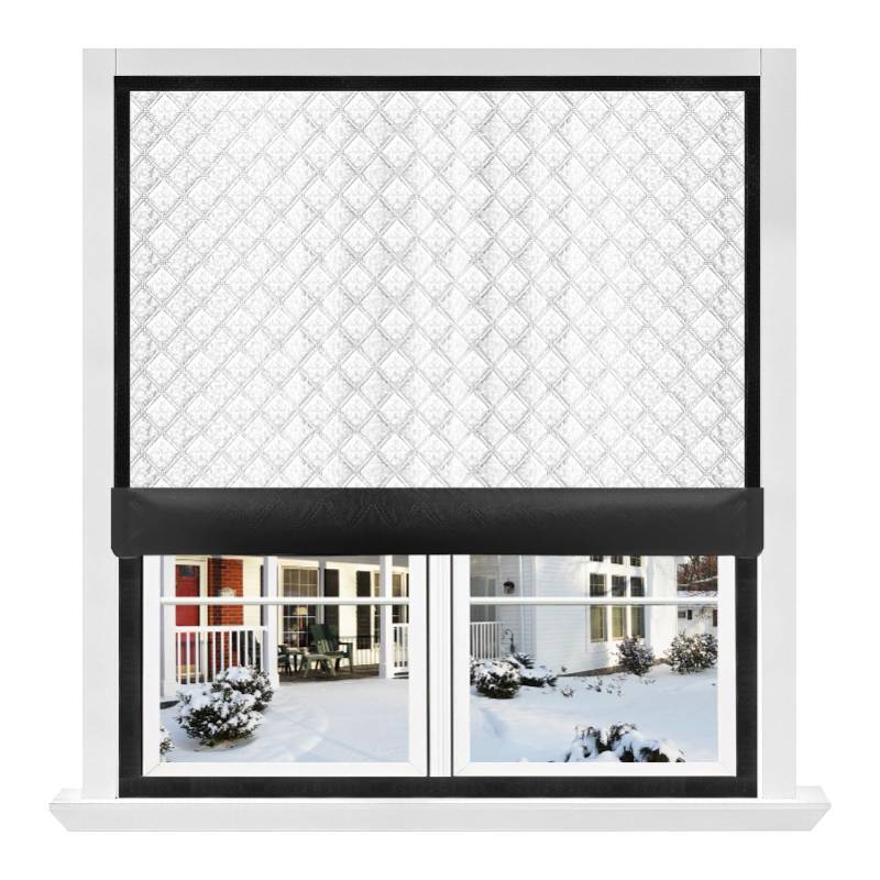 lot 51168 image: Insulated Window Cover, Sunmoxia Upgraded Oxford Cloth Waterproof Thermal Insulated Blackout Window Insulation kit, Fits up to 45x49 inch Windows to Keep Warm in Winter - Retail $27