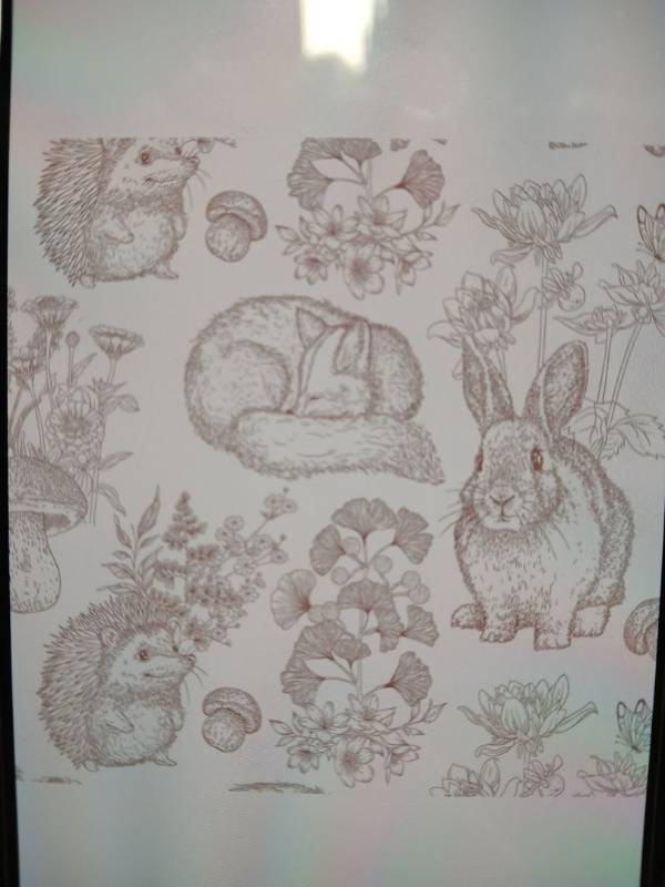 lot 26846 image: Hopepak Pink Animal Peel and Stick Wallpaper 17.3 x 78.7in